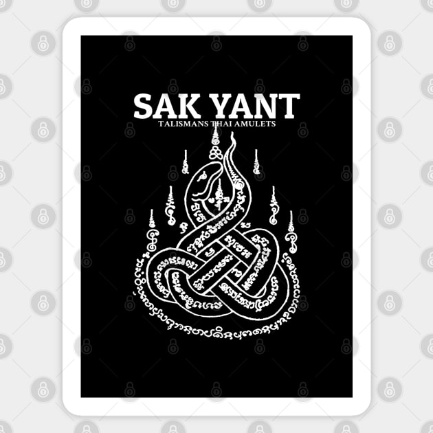 Sak Yant Muay Thai Snake Sticker by KewaleeTee
